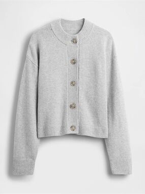 GAP CashSoft Oversized Chunky Cardigan in Grey